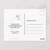 Eenvoudig zwart script foto Afstuderen Dank u Briefkaart (Achterkant)