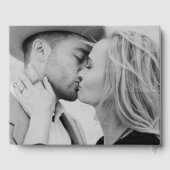 Eenvoudig zwart script fotoweduwschap gastenboek (Achterkant)