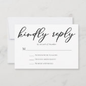 Eenvoudig zwart script vriendelijk antwoord modern (Voorkant)