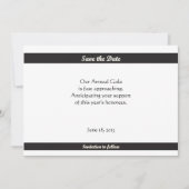 Eenvoudig zwart Stropdas, bespaart de Dates Save The Date (Voorkant)