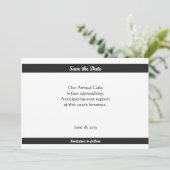 Eenvoudig zwart Stropdas, bespaart de Dates Save The Date (Staand voorkant)