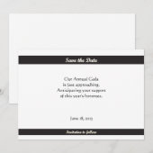 Eenvoudig zwart Stropdas, bespaart de Dates Save The Date (Voorkant / Achterkant)