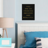 Eenvoudig zwart U bent Geweldige Folie-Prints Folie Afdrukken (Insitu (Slaapkamer))