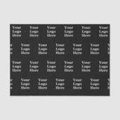 Eenvoudig zwart, uw Logo hier Sjabloon Tissuepapier (Voorkant)