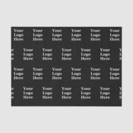 Eenvoudig zwart, uw Logo hier Sjabloon Tissuepapier