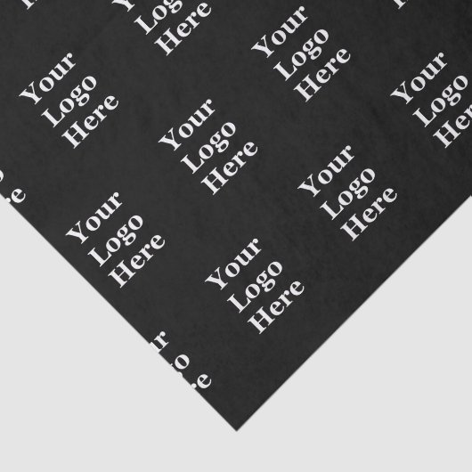 Eenvoudig zwart, uw Logo hier Sjabloon Tissuepapier (Detail)