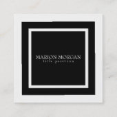 Eenvoudig zwart vierkant vierkante visitekaartje (Voorkant)