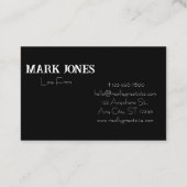 Eenvoudig zwart Visitekaartje (Achterkant)