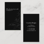 Eenvoudig zwart visitekaartje (Voorkant / Achterkant)