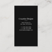 Eenvoudig zwart visitekaartje (Achterkant)