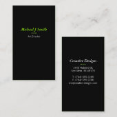 Eenvoudig zwart visitekaartje (Voorkant / Achterkant)
