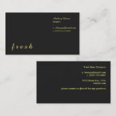 Eenvoudig zwart visitekaartje (Voorkant / Achterkant)