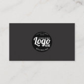 Eenvoudig zwart Visitekaartje met Logo (Voorkant)