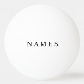Eenvoudig zwart, voeg Jouw naam toe Pingpongbal (Voorkant)