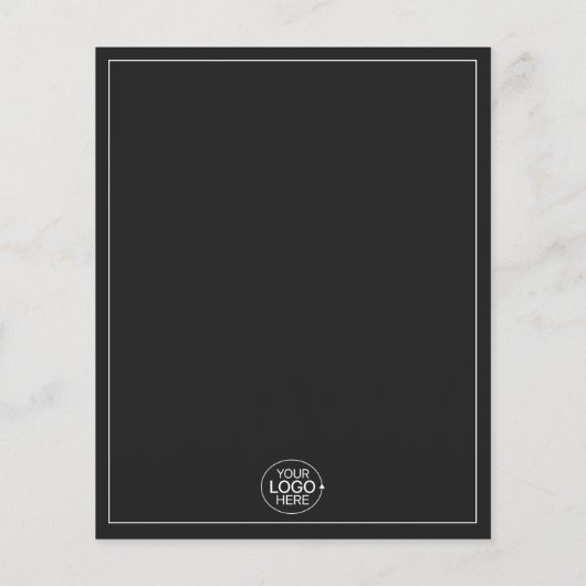 Eenvoudig zwart Voeg uw Logo foto toe Collage Grid Flyer (Achterkant)