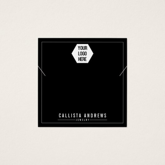 Eenvoudig zwart voeg uw Logo Kaart voor beeldscher (Voorkant)