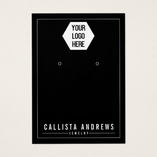 Eenvoudig zwart, voeg uw Logo-oorstkaart toe Visitekaartje (Voorkant)