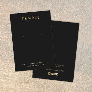 Eenvoudig zwart, voeg uw Logo-oorstkaart toe Visitekaartje