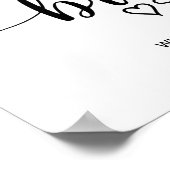 Eenvoudig zwart Vrijgezellenfeest - Welkom Poster (Hoek)