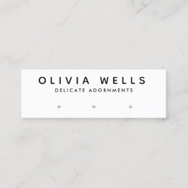 Eenvoudig zwart, wit, 3-eenhoorbaar beeldscherm mini visitekaartje