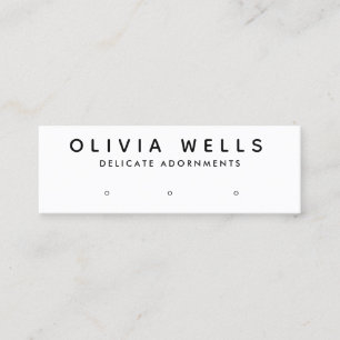 Eenvoudig zwart, wit, 3-eenhoorbaar beeldscherm mini visitekaartje