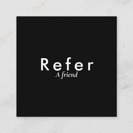 Eenvoudig zwart-wit aanbevelingskaartje (Voorkant)