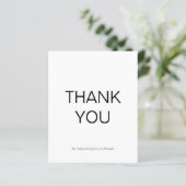 Eenvoudig zwart-wit - Aangepast bedankt - kaart (Staand voorkant)