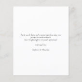 Eenvoudig zwart-wit - Aangepast bedankt - kaart (Achterkant)