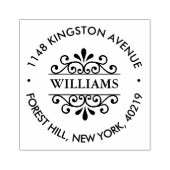 Eenvoudig zwart-wit , aangepast retouradres rubberstempel (Afrduk)