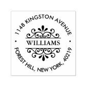 Eenvoudig zwart-wit , aangepast retouradres  zelfinktende stempel (Design)