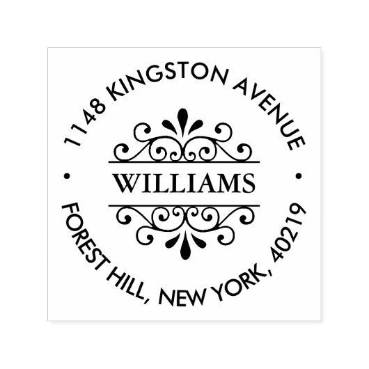 Eenvoudig zwart-wit , aangepast retouradres  zelfinktende stempel (Design)