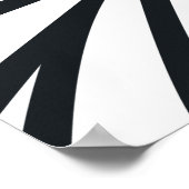 Eenvoudig zwart-wit Abstract Poster (Hoek)