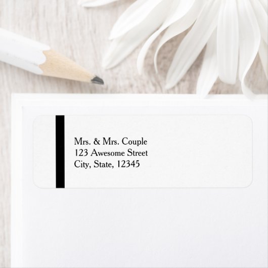 Eenvoudig zwart-wit adres etiket (Insitu)