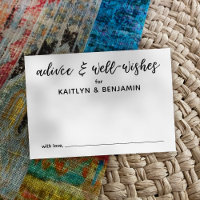 Eenvoudig Zwart-wit Advies & Well Wishes