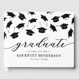 Eenvoudig zwart wit Afstuderen gastboek Gastenboek