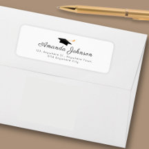 Eenvoudig zwart wit Afstuderen Pet Afstuderen