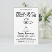 Eenvoudig zwart-wit Afstuderen voor het maken van Kaart (Staand voorkant)