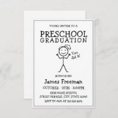 Eenvoudig zwart-wit Afstuderen voor het maken van Kaart (Voorkant / Achterkant)