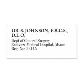 Eenvoudig Zwart & Wit Algemeen Surgen Doctor Adres Zelfinktende Stempel (Design)