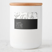 Eenvoudig zwart-wit Apple Jam Label Voedselcontainer Etiket (Voorkant)