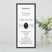 Eenvoudig zwart-wit Baby shower gepersonaliseerd Kaart (Staand voorkant)