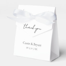 Eenvoudig zwart-wit bedankt bedankdoosjes