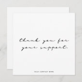 Eenvoudig zwart-wit, bedankt Visitekaartje (Voorkant / Achterkant)