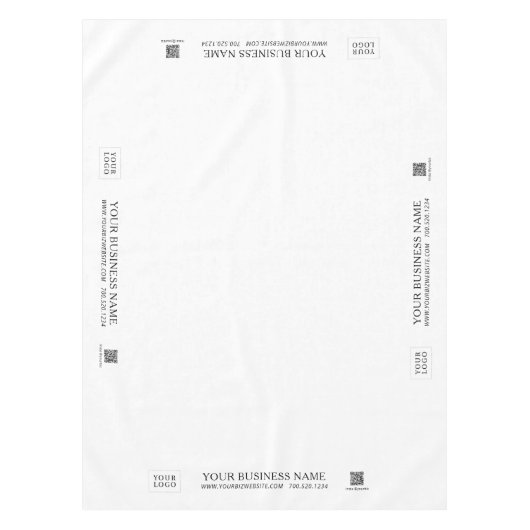 Eenvoudig Zwart & Wit Bedrijf Logo Craft Show Tafelkleed (Voorkant)