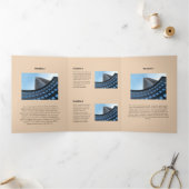 Eenvoudig zwart-wit bedrijfsvlak drieluik kaart (Binnen)