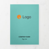 Eenvoudig zwart-wit bedrijfsvlak drieluik kaart (Cover)