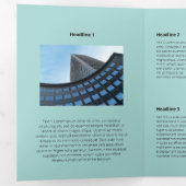 Eenvoudig zwart-wit bedrijfsvlak drieluik kaart (Binnenzijde eerst)