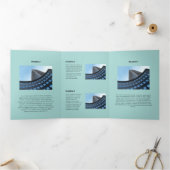 Eenvoudig zwart-wit bedrijfsvlak drieluik kaart (Binnen)