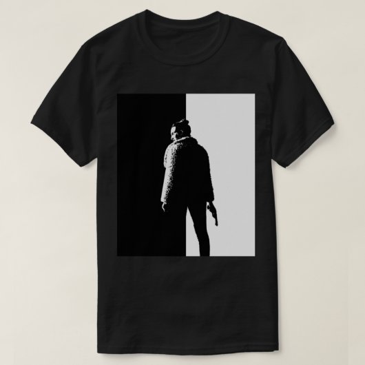 Eenvoudig zwart-wit beeld doden t-shirt (Design voorkant)