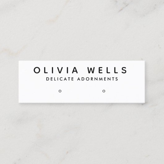 Eenvoudig, zwart-wit beeldscherm, mini mini visitekaartje (Voorkant)